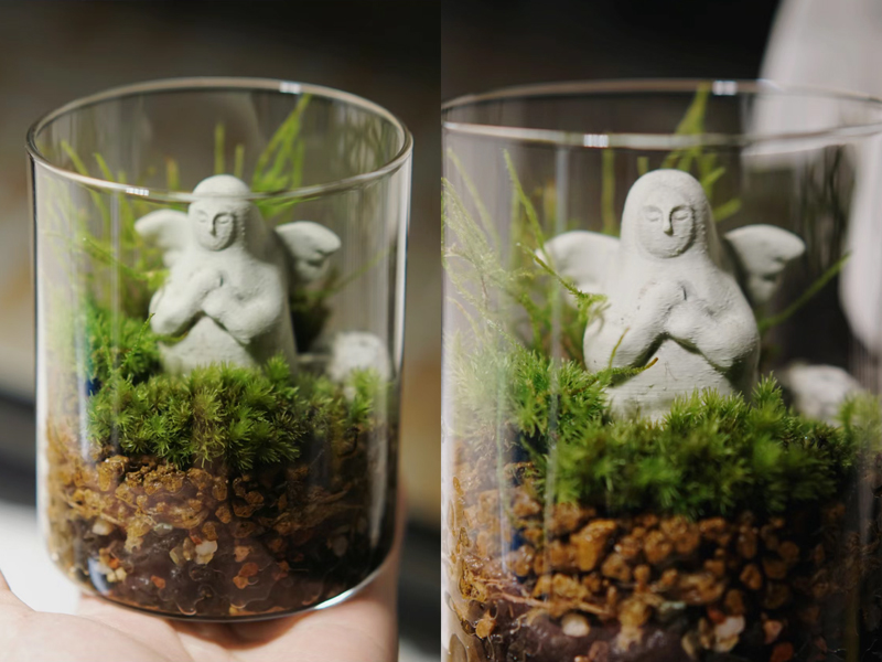 Hylia Goddess Statue in Moss Glass