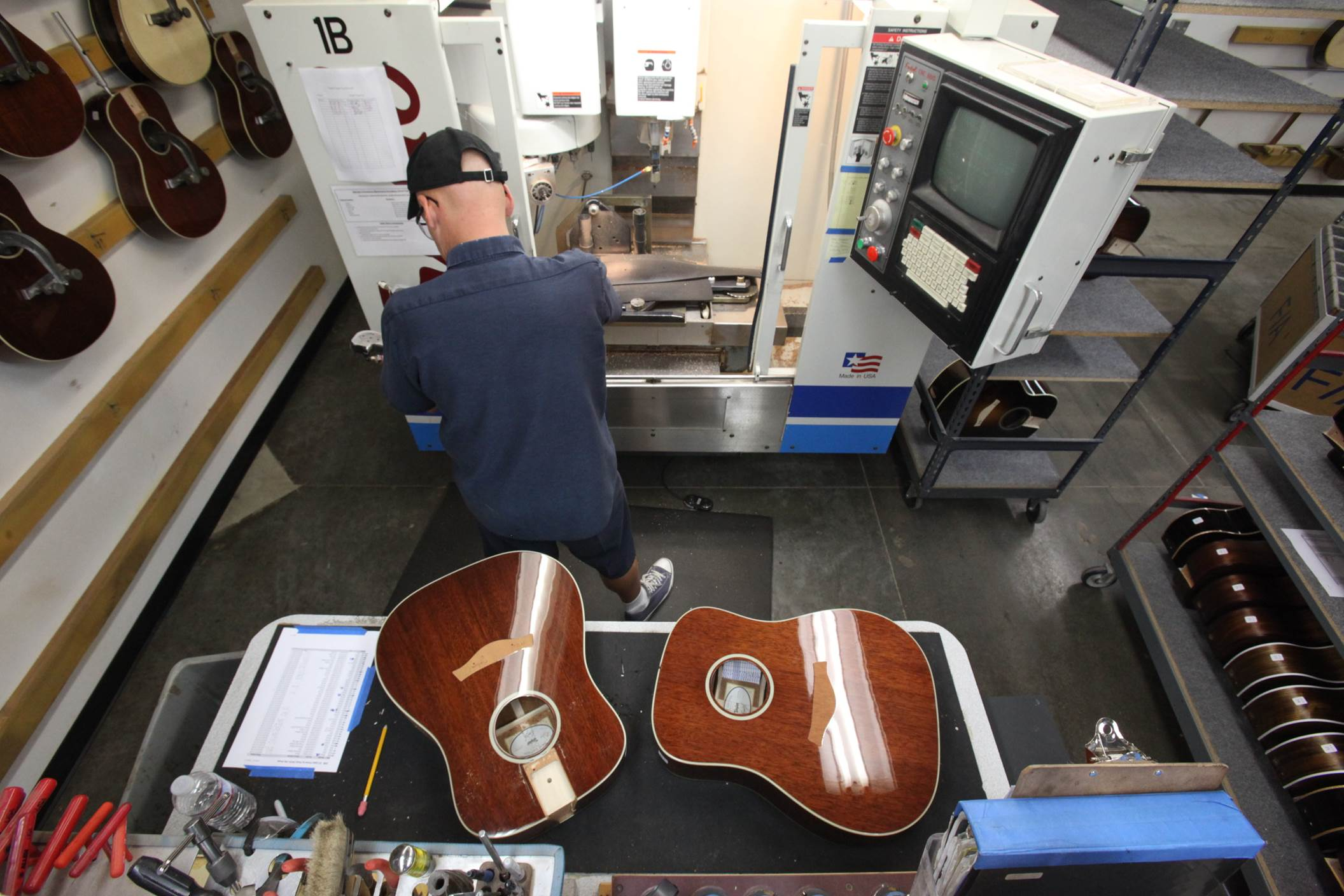 Taylor Guitars uses a Haas Vertical Machining Center to carve the wood for its guitars.