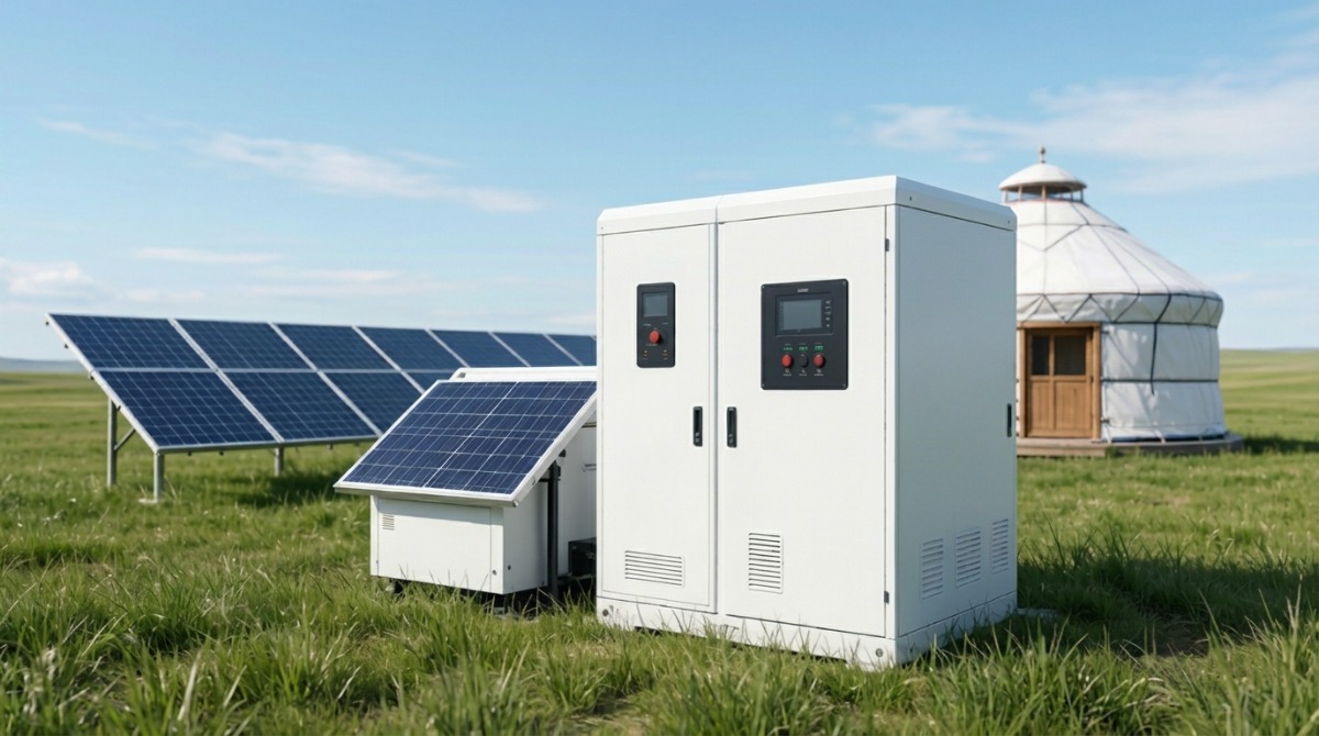 Solar panels and outdoor power cabinet.jpg